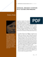 Lenguaje, Oralidad y Escritura en La Cultura Afro-Peruana