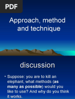 Technique vs. Approach vs. Method