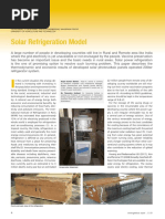 Solar Refrigeration Model