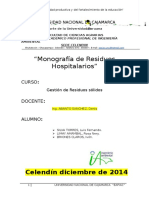 Monografia de Residuos Hospitalarios 2015