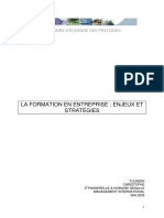 La Formation en Entreprise