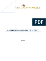 Politique Générale de L'etat 2014