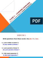 Correção Dos Exercícios Sobre To Be e Present Progressive