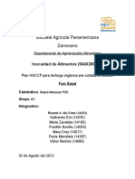 Manual HACCP para Lechuga Pre Cortada