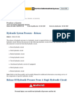 Hydraulic System Pressure - Release