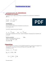 Transformations Translation Homothetie