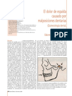 El Dolor de Espalda Causado Por Malposiciones Dentarias