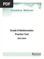 Practice Test Math Grade 8