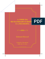 Husserl Edmund Crise Da Humanidade Europeia