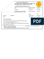 Government of Maharashtra Directorate of Skill Development, Employment and Entrepreneurship, Maharashtra State Job Seeker Registration Slip