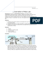 Conservation of Mass Lab