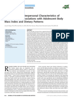 Structural and Interpersonal Characteristics of Family Meals: Associations With Adolescent Body Mass Index and Dietary Patterns