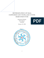 Determination of Hall Cofficient of P-Type and N-Type Semiconductor