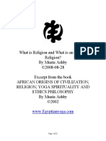 What Is Religion and What Is An African Religion