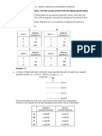 19 - Speed, Velocity and Acceleration (Answers)