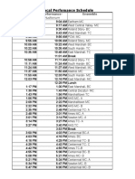 2016 Large Group Choir Schedule