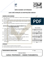 Prova Objetiva Professor I Ensino Fundamental Prefeitura de Jacarei SP 2011 Consesp PDF