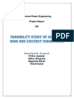 Feasibility Study of Integrated Gasification Combined Cycle (IGCC) in Terms of The Following Parameters: Technology, Reliability and Economy For High High-Ash Content Indian Coal.