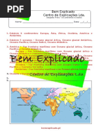 A.4.1 - Ficha de Trabalho - Os Continentes e Oceanos (2) - Soluções