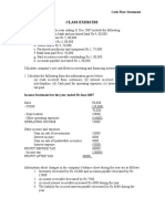 Class Exercise: Cash Flow Statement