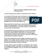 La SE No Tolerará Conductas Que Dañen La Dignidad de Niñas, 27 ABRIL