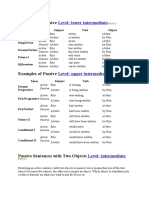 Examples of Passive: Level: Lower Intermediate