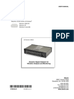 User'S Manual: Dynamic Signal Analyzer For Vibration Analysis and Monitoring