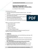 Operation Procedures For Installing and Removing Core Drills