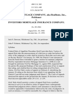 FirsTier Mtge. Co. v. Investors Mtge. Ins. Co., 498 U.S. 269 (1991)