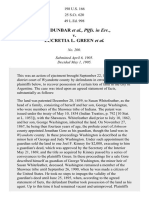 Dunbar v. Green, 198 U.S. 166 (1905)