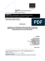 Indicadores de Desempeño Institucional para La Comuna de General Lagos. Un Paso Más en La Mejora Del Servicio y Una Herramienta para La Toma de Decisiones.