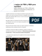 Conoce Las Reglas de FIBA y NBA para Jugar Al Basquetbol