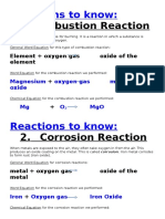 Types of Reactions