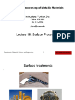 Lecture 16: Surface Processing: Processing of Metallic Materials