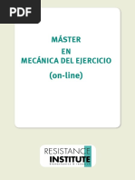 Máster en Mecánica Del Ejercicio - RESISTANCE INSTITUTE