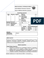 PARASITOLOGIA - VETERINARIA Programa PDF