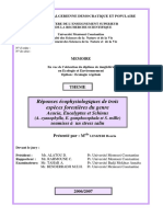 Réponses Écophysiologiques de Acacia Eucalyptus Et Schinus Soumises À Un Stress Salin