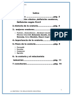 La Oratoria y El Relacionista Industrial