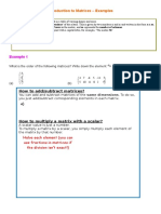 Introduction To Matrices - Examples: Example 1