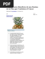 Sorprendentes Beneficios de Una Enzima de La Piña Que Combaten El Cáncer