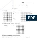 Algebra 1 Name - Chapter 7 Test: Is (1, 4) A Solution To Each System of Equations?