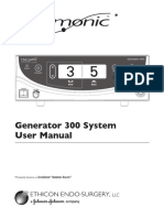 Ethicon Harmonic 300 Ultrasonic Surgery Generator - User Manual