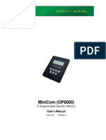 Minicom (Op6800) : User'S Manual