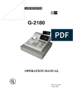 Operation Manual: Electronic Cash Register