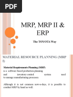 MRP MRPII ERP of TOYOTA