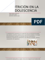 Nutrición en La Adolescencia