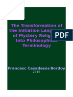 2016 F Casadesús The Transformation of The Initiation Language of Mystery Religions Into Philosophical Terminology