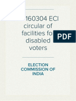 ECI Circular of Facilities For Disabled Voters