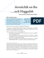 Rav Soloveitchik On The Pesach Haggadah: Ha Lachma Anya