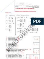 Modelo Examen de Matrices